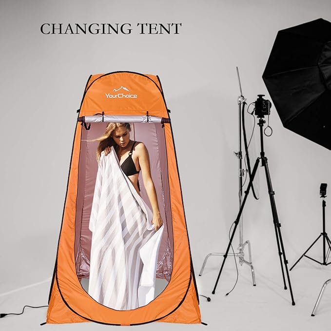 Your Choice Pop Up Privacy Shower Tent - Portable Changing Tent for Camping, Beach & Hiking - 6.2FT Lightweight with Carry Bag, Quick Setup & Full Coverage