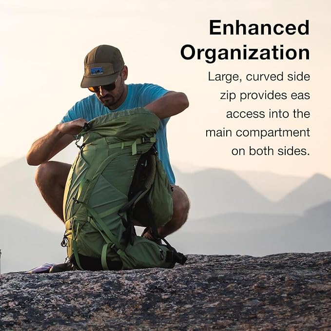 Osprey Atmos AG 65L Men's Backpacking Backpack, Black, S/M