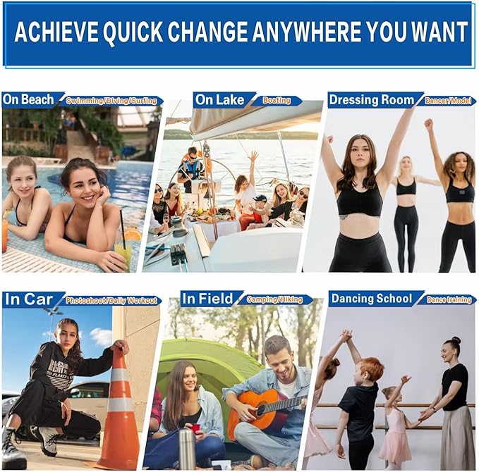 Portable Changing Room Changing Tent for Dancer Instant Dressing Cover Ups Privacy Shelters for Beach Car Boating Taking Photo, 4.59ft Length