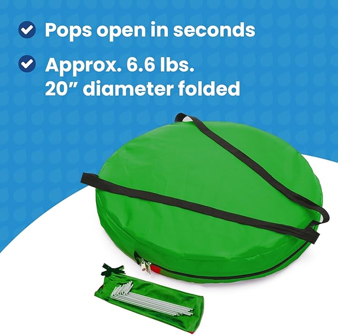 WeatherPod 1-Person Pop-Up Pod with Tinted Panels – Pop-Up Weather Pod, Protection from Cold, Wind and Rain with Added Privacy