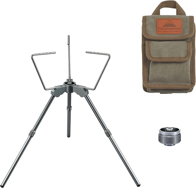 CAMPINGMOON Smart Backpacking Stove Stand with Upper Support Trivet Z01 (High stand with spacer adapter Z01+Z03)