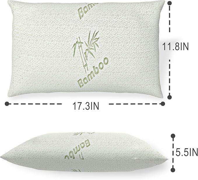 Camping Pillow for Sleeping 2 Pack,Small Travel Pillow,Shredded Memory Foam Pillow Packable with Storage Bag,Soft Cover,Portable Small Pillow for Camp Backpacking Hiking Gear&Accessories