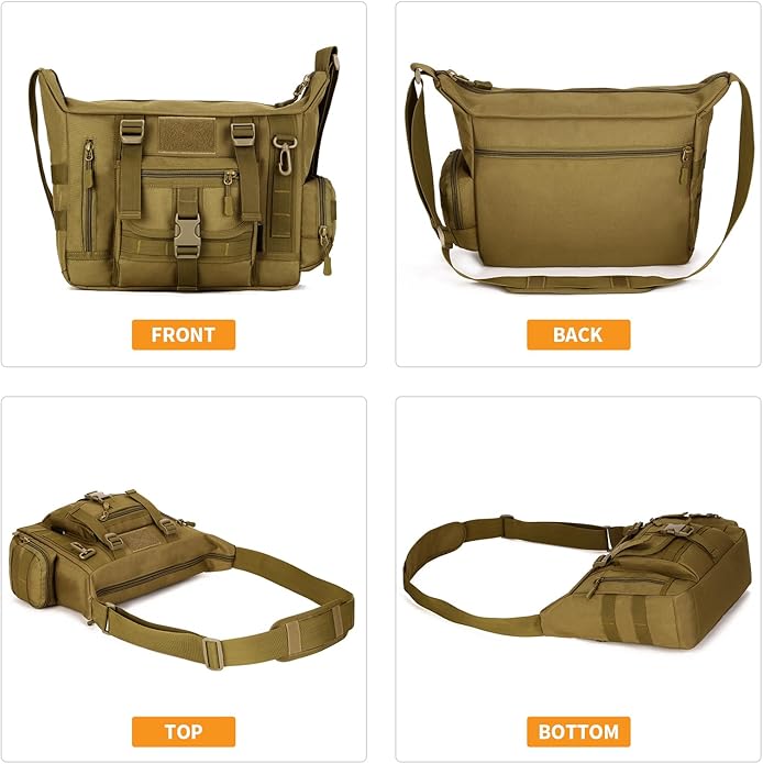 HUNTVP Tactical Messenger Bag Shoulder Bag Cross Body Bag Belt Sling Bags Laptop For Working Cycling Hunting Camping