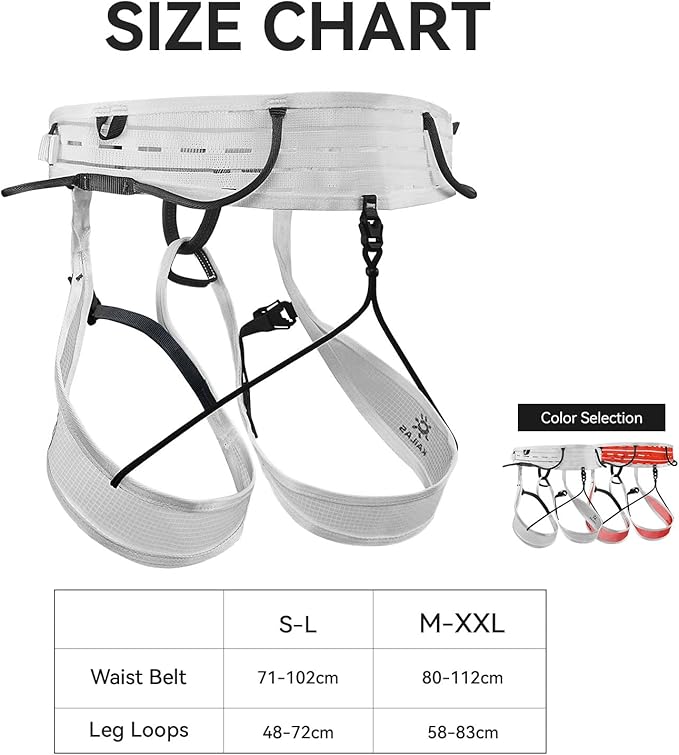 KAILAS Professional Mountaineering Harness Lightweight Rock Climbing Men Ski Harness Adjustable Comfortable