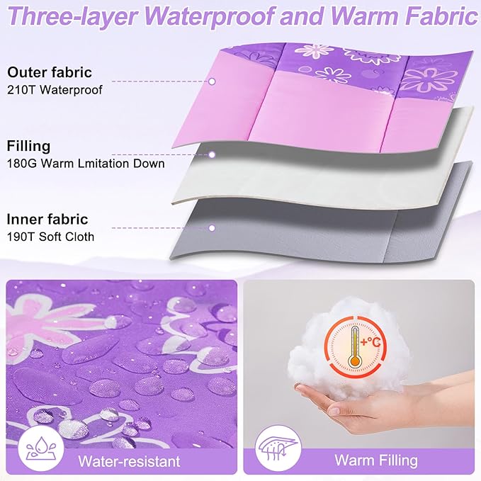 Basumee Sleeping Bags for Adults 3 Season Warm Cool Weather Wearable Camping Sleeping Bag with Compression Bag Portable Backpacking Hiking Camping Essential for Women Men Kids Teens