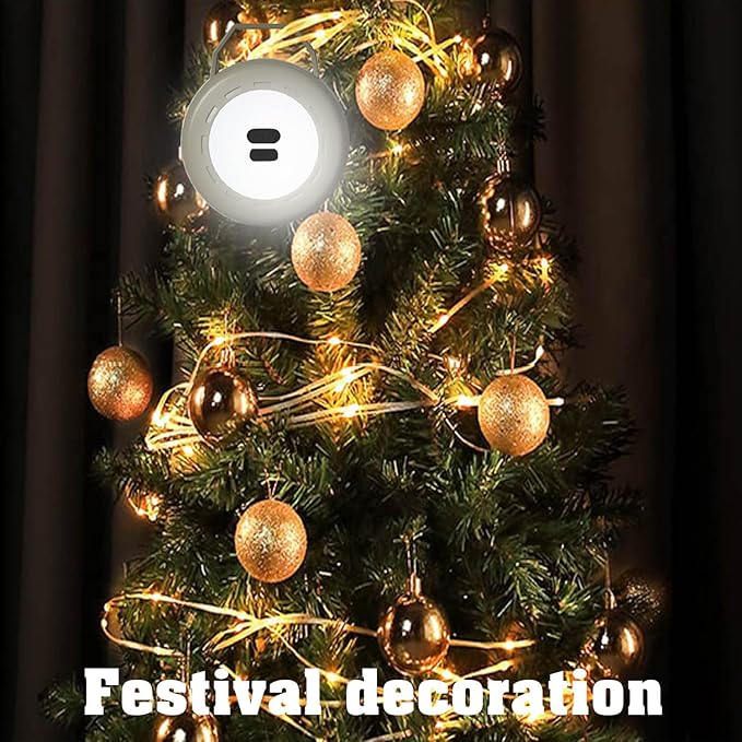 Retractable Camping String Lights Reel, Portable Stowable Rechargeable Strip Light, Waterproof Tent Lantern for Outdoor Hiking Awning Garden Party Festival Decor (Green)