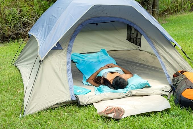 Pike Trail Sleeping Bag Liner – Travel and Camping Sheet, Lightweight and Compact Insert with Full Length Zipper and Guarantee