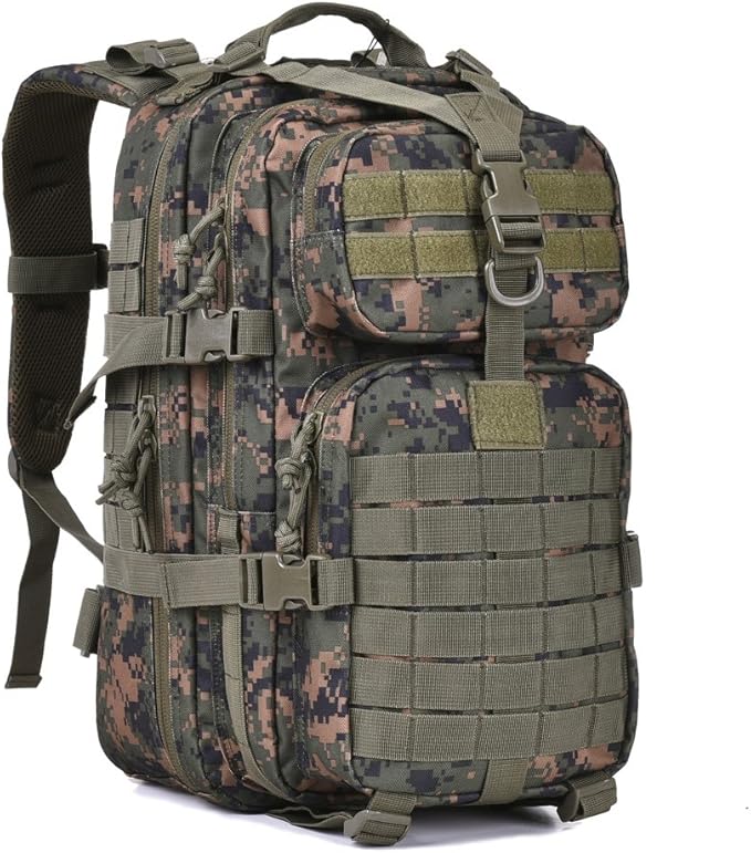 REEBOW GEAR Military Tactical Backpack Small Molle Assault Pack Army Bug Bag Backpacks Rucksack Daypack (Woodland Camo)