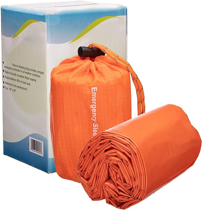 NovaMedic Emergency Survival Sleeping Bag 5 Pack, 84"x36", Waterproof Thermal Bivy Sack for Camping, Hiking, Outdoor, Activities & Travel, Durable, Lightweight & Compact Blanket