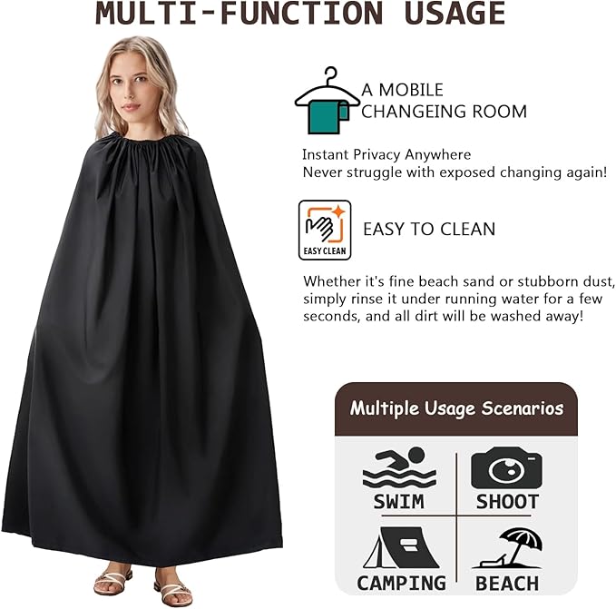 Portable Changing Room, Changing Tent for Dancers, Instant Privacy Shelter Black Cover Changing Curtain for Outdoor