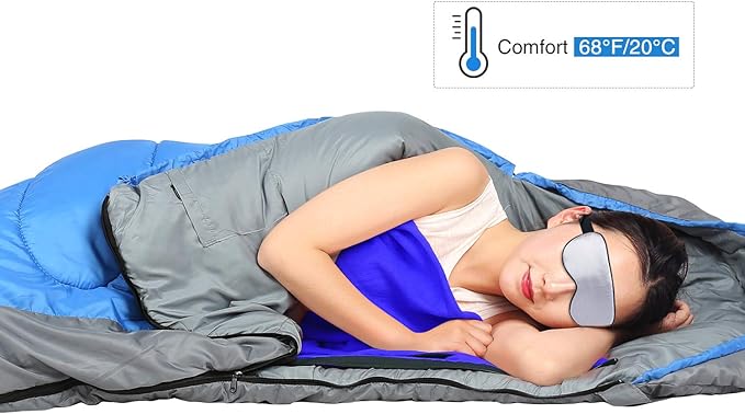 REDCAMP Fleece Sleeping Bag Liner for Adult Warm or Cold Weather, 75" Long Full Sized Zipper Camping Blanket for Outdoor Indoor Used with Sack, Navy Blue