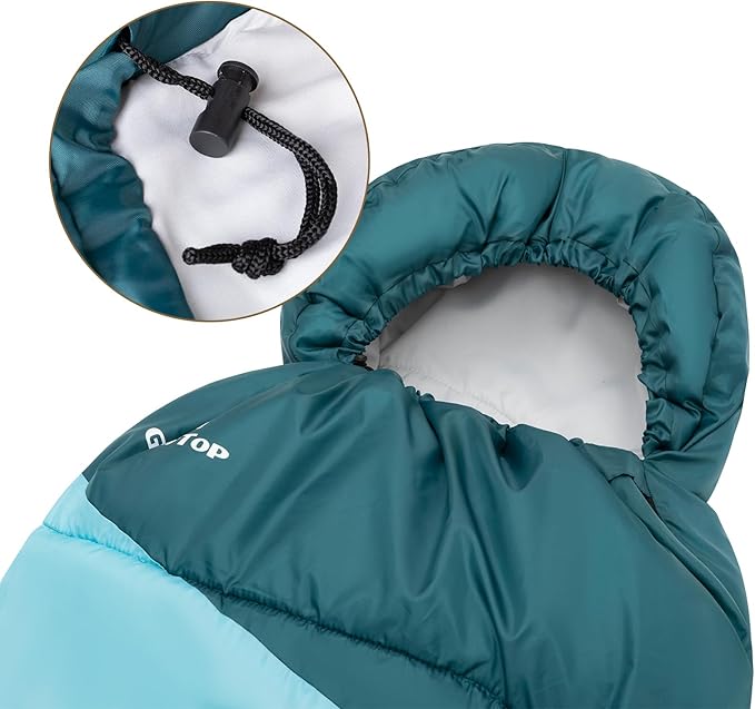 GEERTOP Backpacking Sleeping Bag for Camping, Lightweight Sleeping Bags for Adults Kids Summer Warm Cold Weather Hiking Travel