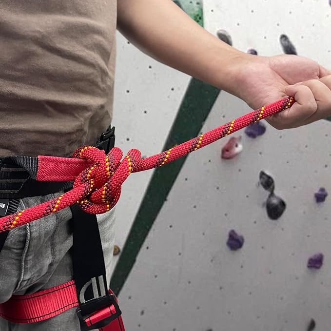 Static Climbing Rope 11mm UIAA Static Line Rappelling Rope 60M (200ft) Nylon Kern Mantle Rope for Escape Rope Rock Climbing, Mountain Tree Climbing, Hauling, Rescue