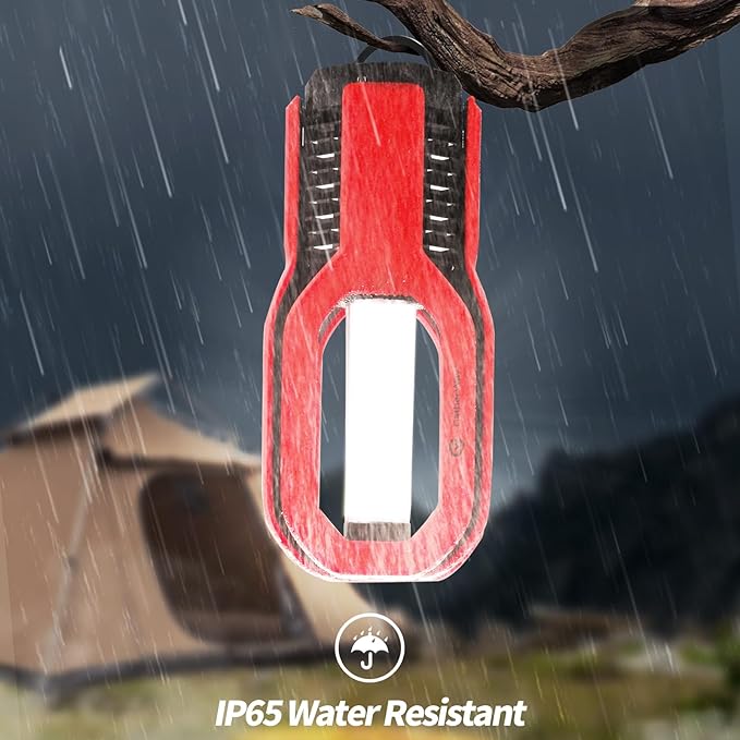 Rechargeable LED Camping Lantern - Free-Grip Design,4 Modes,IP65 Waterproof,3000K Warm Glow, Lightweight Portable Outdoor Light,Emergency Tent Light for Hiking,Backpacking & Home Use