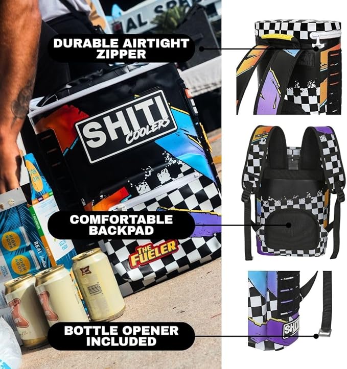 SHITI Coolers Cooler Backpack for Camping, Travel, Beach, Soft Lunch Box for Food, Drinks & Ice, Portable, Waterproof 24 Hr Insulated Bag with Shoulder Straps, Customizable