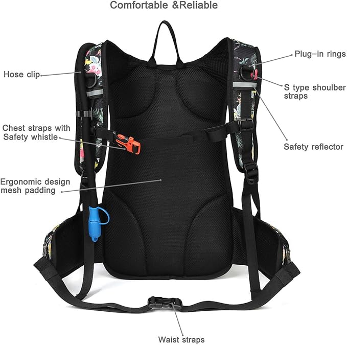 Hydration Pack Backpack with 3L Water Bladder for Men & Women, Hiking Daypack with Thermal Insulation | Running, Cycling, Camping, Skiing, Outdoor Activities