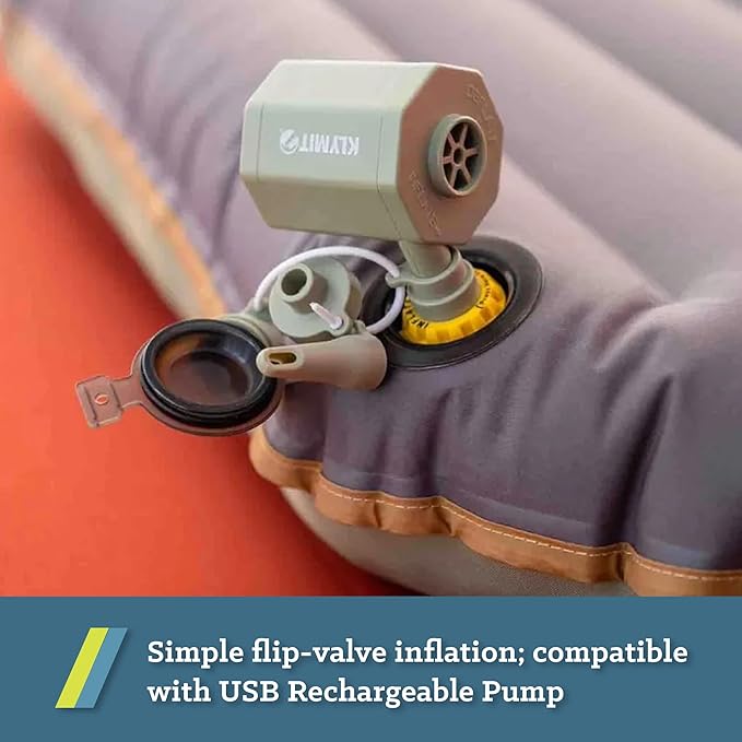 Klymit Klymaloft Lofted Hiking and Backpacking Air Bed, Inflatable Sleeping Pad for Camping with Memory Foam,Green