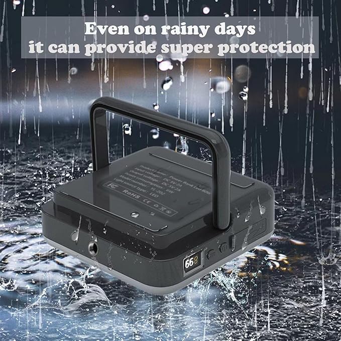 Ultimate LED PowerLight - 3-in-1 Adjustable Colors, Smart Battery Indicator, SOS Beacon, Black, Camping Gear Essentials