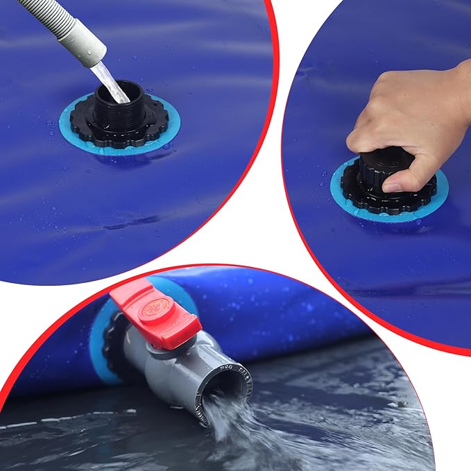 Water Tank 500L/130G Water Bladder Storage Container Foldable Portable Large Capacity Soft Bag Suitable for Outdoor Easy to Carry Out
