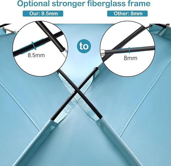 Beach Tent with Canopy, UPF 50+ UV Protection with Silver Coating, Beach Cabana for 4-6 People,Sun Shelter Tent with Ventilation Window & Storage Pockets, Easy to Set up for Family Outdoor use