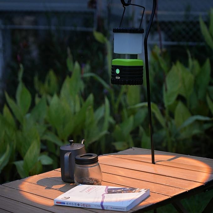 3PCS 3200K Warm Light LED Camping Lantern Rechargeable 1000LM, 4500mAh Power Bank, Flashlight for Hurricane Emergency, Hiking, IP44 Waterproof Lantern(Black)