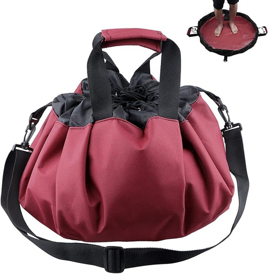 Wetsuit Change Mat, Portable Large Beach Dry Bag Waterproof Changing Mats with Shoulder and Handle Strap for Surfing