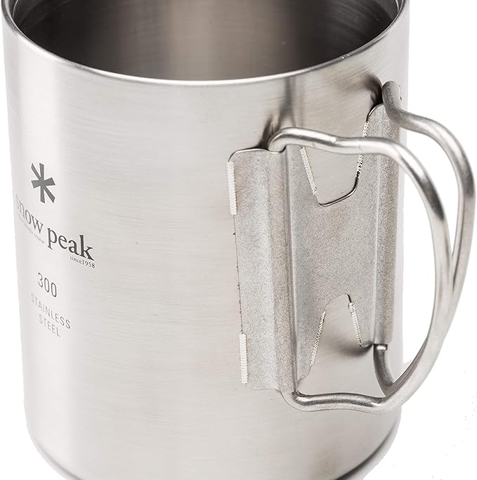 Snow Peak Double Wall Stainless Steel Vacuum Insulated Mug, Lightweight, Durable, Camping, 300ml