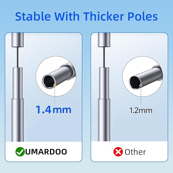 UMARDOO Family Beach Tent Canopy Sun Shade Portable, Large Compact Beach Sun Shelter Easy Setup with Packable Bag for Outdoor Travel (Printed Blue, 12X12 FT. 4Poles)