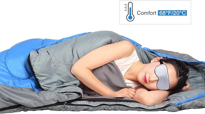 REDCAMP Fleece Sleeping Bag Liner for Adult Warm or Cold Weather, 75" Long Full Sized Zipper Camping Blanket for Outdoor Indoor Used with Sack, Grey