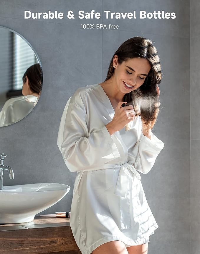 Morfone Travel Bottles Kits -TSA Approved Travelling Size Containers for Toiletries Leak Proof Refillable Liquid Travel Essentials with Toiletry Bag for Cosmetic Shampoo Conditioner Lotion