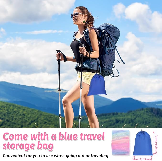 Mosquito Net for Bed, Large White Bed Canopy for Girls, Hanging Bed Net, Ideal for Bedroom Decorative, Travel with Storage Bag (Rainbow1)