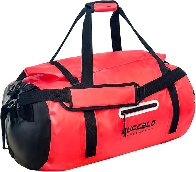 Buffalo Gear Waterproof Duffle Bag 40L 60L 80L Roll-top Dry Bag Heavy Duty Waterproof Duffel Travel Bag for Kayaking Rafting Boating Fishing Camping