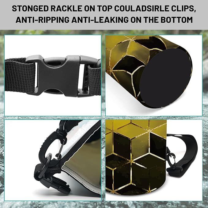 Waterproof Dry Bag,Roll Top Geometric Ombre Waterproof Backpack 5L/10L/20L Floating and Lightweight Bags for Kayaking, Boating, Fishing, Swimming and Camping