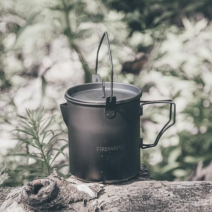 Fire-Maple Alti Titanium Cup | Ultralight Camping Mug with Scale | Foldable Drinkware for Coffee Tea | Ideal for Hiking Backpacking and Camp Use (900ML)