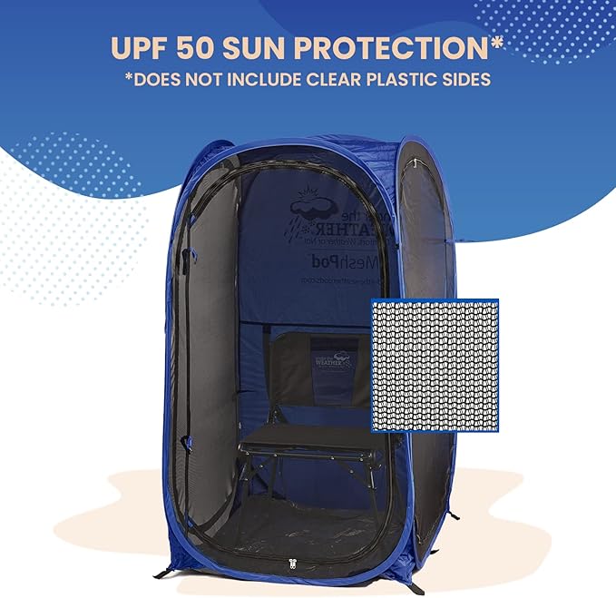 WeatherPod® The Original Shark Tank MyPod™ Mesh 1-2 Person Pop-Up Screen Pod - Keeps Out Bugs, Mosquitos, and Harmful UV Rays - UPF 50 for Maximum Protection from The Sun