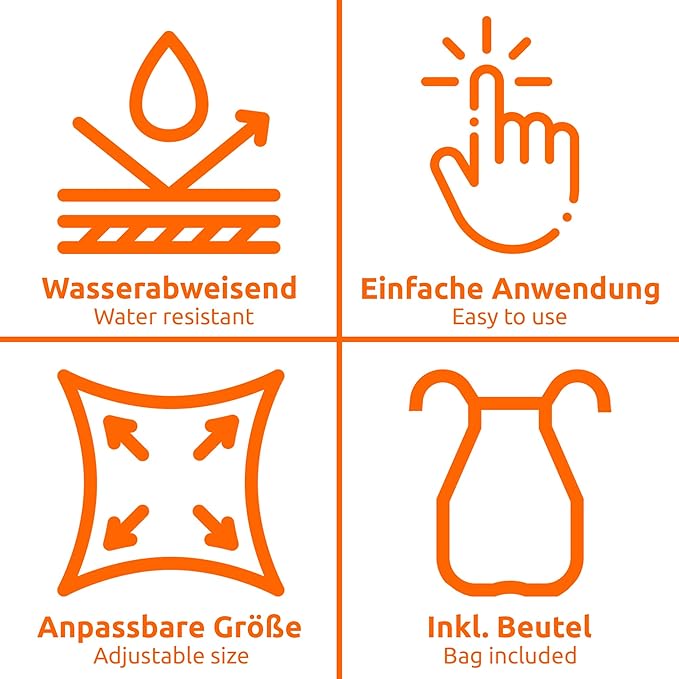 ECENCE x Backpack rain Cover with Storage Pouch Rain Protection for School Bags with Reflector, Reflective rain Cover, Waterproof Backpack Cover