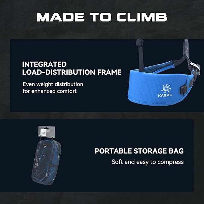 KAILAS B3 Rock Climbing Harness Men Roofing Harness Safety Belt Climbing Gear Adjustable Mountaineering Lightweight
