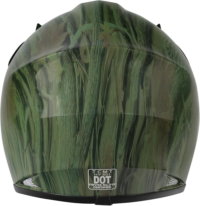 TCT-MOTORPARTS DOT Youth Kids Motocross ATV Helmets Offroad Street Dirt Bike Go-Kart BMX MX Full Face Helmet Forest Large Size