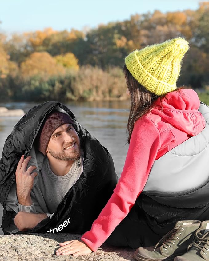 Sportneer Sleeping Bags for Adults, Warm & Cold Weather Sleeping Bag for Adults Kids Boys Girls - Lightweight Compact Camping Gear Equipment, Traveling, Backpacking, Hiking