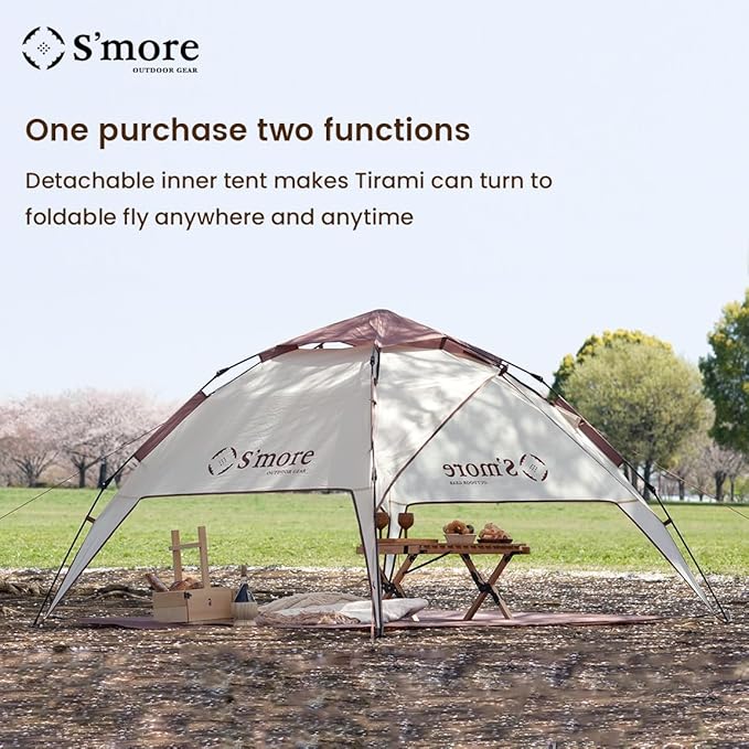 S'more Emergency Tent Shelter, Survival Tent for 2 Person, Lightweight and Portable Sun Shade Shelter, UFP 30+ Waterproof and Windproof Tent for Camping, Hiking, Backpacking and Outdoor Activities