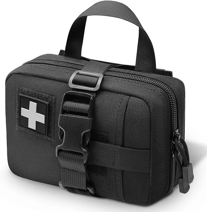 Tactical Ifak Trauma Kit - Emergency First Aid Bleeding Control Kit, Snake Bite & Bee Sting Supplies, Venom Extractor Pump