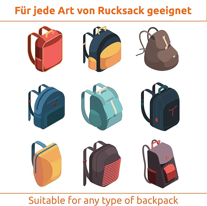 ECENCE x Backpack rain Cover with Storage Pouch Rain Protection for School Bags with Reflector, Reflective rain Cover, Waterproof Backpack Cover