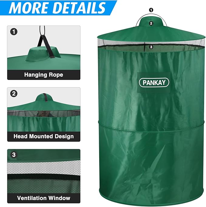 PANKAY Pop Up Privacy Tent, Portable Outdoor Camping Bathroom Toilet Tent, Collapsible Shelter for Camping & Emergency – Lightweight & Sturdy, Easy Set Up, Foldable - with Carry Bag