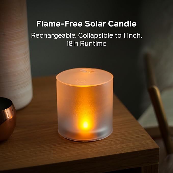 BioLite Luci Candle Flameless Inflatable, Solar-Powered Outdoor Lantern