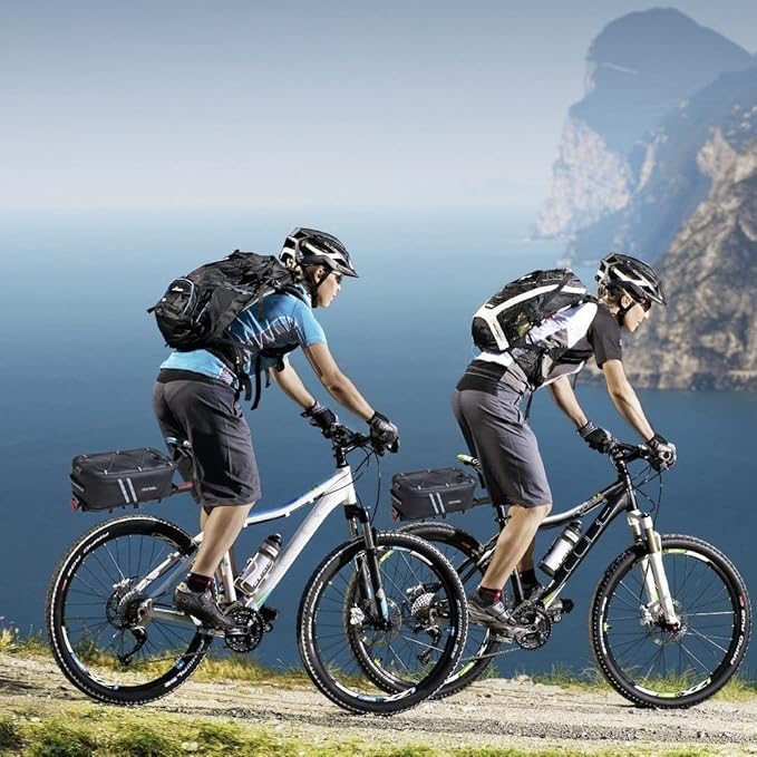 Bike Rack Bag Bike Bags for Bicycles Rear Rack Bike Trunk Bag Back Seat Carrier Saddle Luggage Storage Pack Bicycle Cargo Panniers Fat Tire Bike Folding Ebike Travel Cycling Waterproof Small