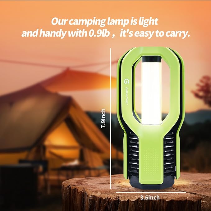 Rechargeable LED Camping Lantern - Free-Grip Design,4 Modes,IP65 Waterproof,3000K Warm Glow, Lightweight Portable Outdoor Light,Emergency Tent Light for Hiking,Backpacking & Home Use