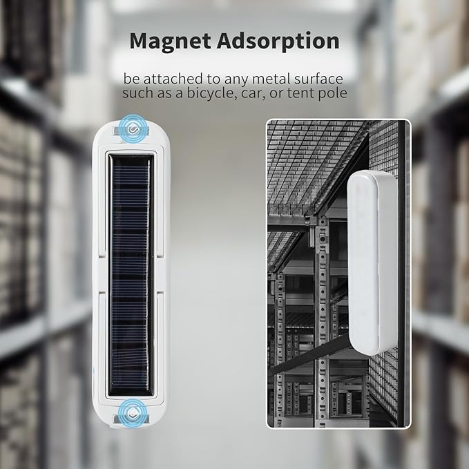 Solar Rechargeable Camping Lantern - 2000 Lumens, 4 Light Modes, Portable Power Bank (White)