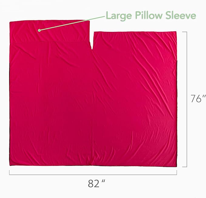 Pike Trail Sleeping Bag Liner – Travel and Camping Sheet, Lightweight and Compact Insert with Full Length Zipper and Guarantee