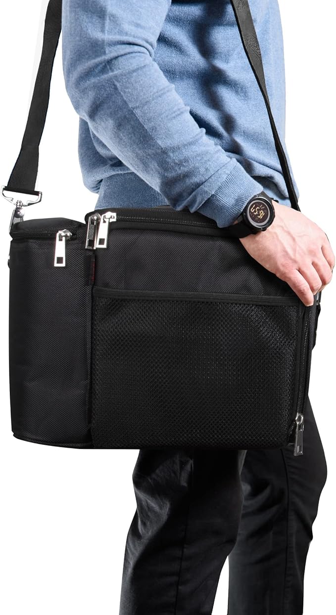 Top&Top Insulated Lunch Box Set and Cooler Bag for Men, Women (Tote Lunch Bag Includes 3 Reusable Meal Prep Containers + 2 Ice Pack + Detachable Shoulder Strap) Lunch Box for School, Office, Camping