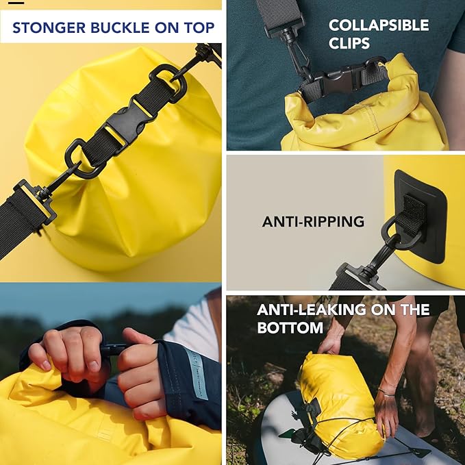 Unigear Dry Bag Waterproof, 2L/5L/10L/20L/30L/40L Floating and Lightweight Bags for Kayaking, Boating, Fishing, Swimming and Camping with Waterproof Phone Case